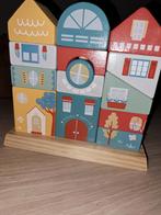 Houten stapelhuisjes 15 delig, Kinderen en Baby's, Speelgoed | Houten speelgoed, Ophalen of Verzenden, Zo goed als nieuw, Overige typen