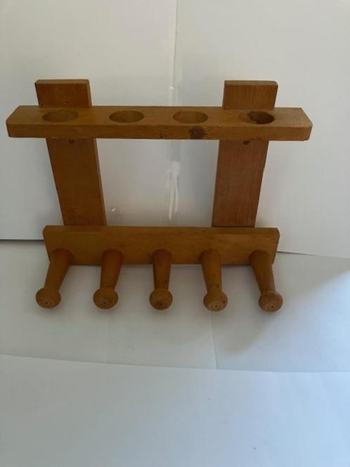 Houten pijpenrek jaren 70 (MB420), Verzamelen, Rookartikelen, Aanstekers en Luciferdoosjes, Gebruikt, Overige typen, Ophalen of Verzenden