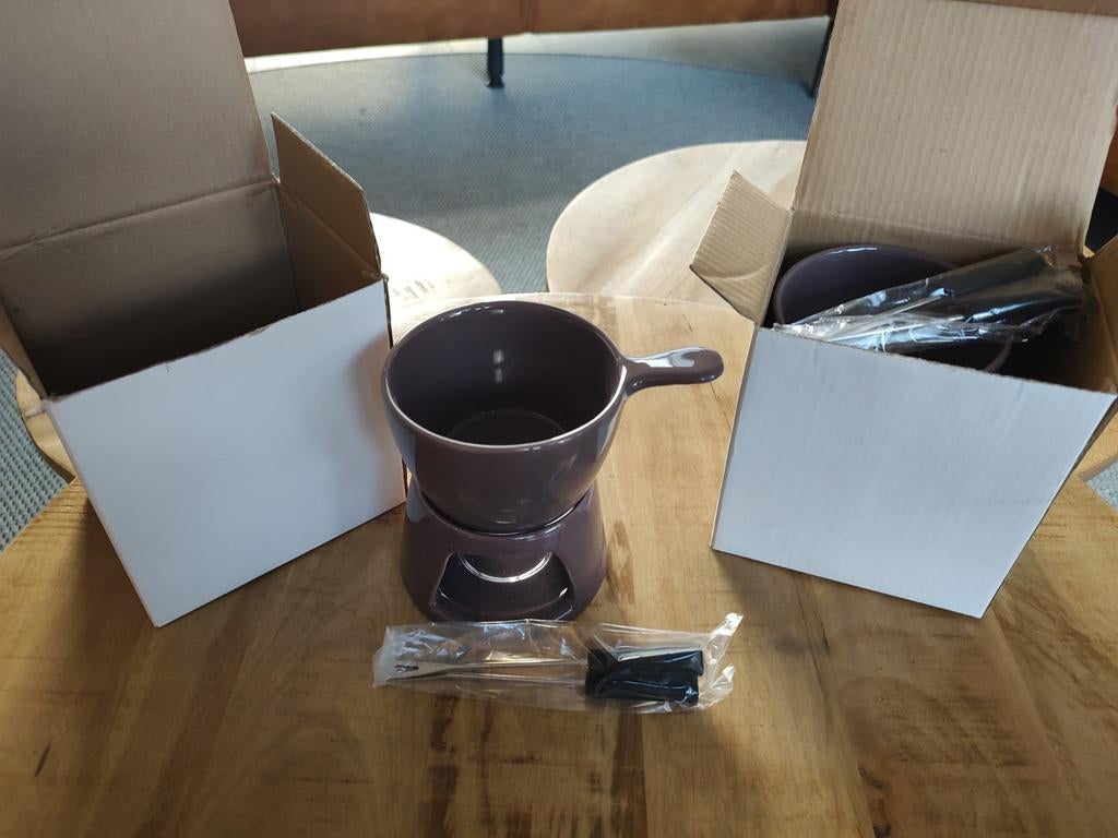 Chocolade fondue setje, Ophalen of Verzenden, Nieuw, Waxinelicht, Fondueset