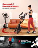 Sportstech Hometrainer X150 | 2-in-1 ligfiets | opklapbaar, Ophalen, Zo goed als nieuw, Buik, Hometrainer