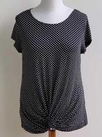 Promiss super mooi zwart shirt met ecru dots mt. XL, Kleding | Dames, Promiss, Zwart, Maat 46/48 (XL) of groter, Ophalen of Verzenden