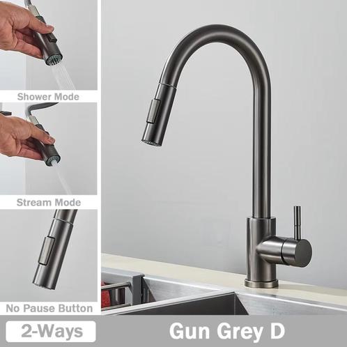 Keukenkraan Gun Metal of Goud Uittrekbaar Flexibel, Huis en Inrichting, Keuken | Keukenelementen, Nieuw, Minder dan 100 cm, Minder dan 50 cm