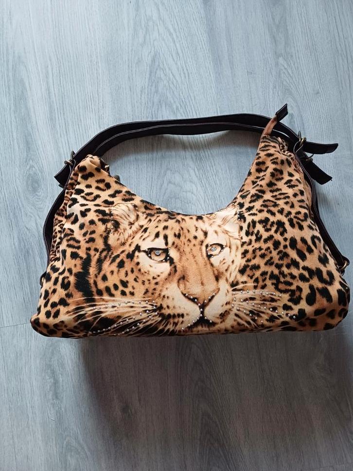 Y2K Tijgerprint Tas - Vintage Stijl, Sieraden, Tassen en Uiterlijk, Tassen | Damestassen, Ophalen of Verzenden