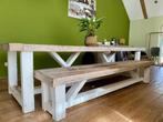 Eettafel met bank, Huis en Inrichting, Tafels | Eettafels, Ophalen, 200 cm of meer, 50 tot 100 cm, Zo goed als nieuw