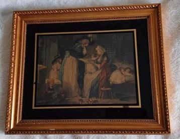 2 oude schilderijen 1e september Avond (1796) George Morland beschikbaar voor biedingen