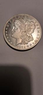 Morgan Dollar - 1 Dollar Zilveren Munt 1904, Postzegels en Munten, Munten | Amerika, Verzenden, Noord-Amerika, Losse munt, Zilver