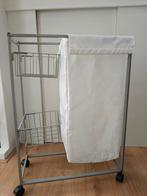 Wasmand op wieltjes met metalen frame en nylon waszak., Ophalen, Zo goed als nieuw