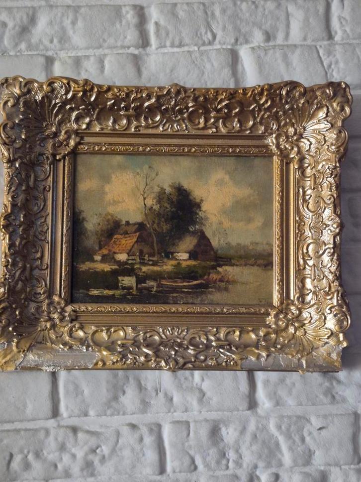 Oude Schilderijen met Sierlijsten, Antiek en Kunst, Kunst | Schilderijen | Klassiek, Ophalen of Verzenden