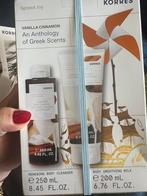 Korres Vanilla & Cinnamon Body Cleanser +Body Smoothing milk, Verzenden, Nieuw