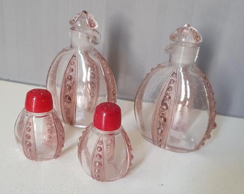 Cruetset olie azijn peper zout stel, Antiek en Kunst, Antiek | Glas en Kristal, Verzenden