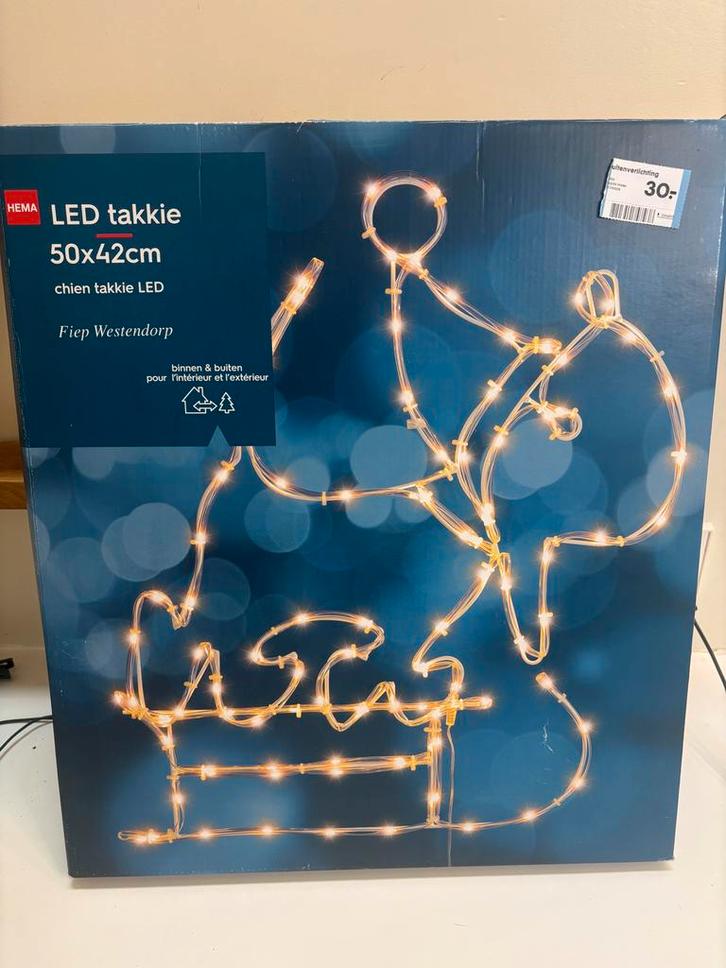Hema LED-lamp in de vorm van Takkie kerst, Diversen, Kerst, Zo goed als nieuw, Ophalen of Verzenden