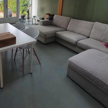 Nette bank + voetenbank ikea Kivik licht grijs - afbeelding 2