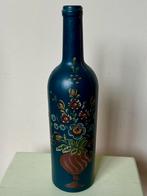 Fles beschilderd Hindelooper groen, Antiek en Kunst, Ophalen of Verzenden