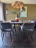 8 of 4 grijze stoffen eetkamerstoelen zgan, Huis en Inrichting, Ophalen, Zo goed als nieuw, Vijf, Zes of meer stoelen, Stof