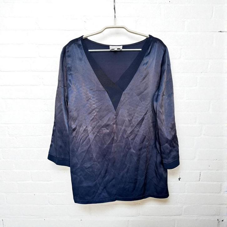Minus Blouse Top Mt34 Donkerblauw Glan Galissa T-shirt Style, Kleding | Dames, Grote Maten, Zo goed als nieuw, Blouse of Tuniek