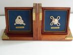 scheepvaart boekensteunen nautic boek steun hout messing, Ophalen of Verzenden, Zo goed als nieuw, Motorboot, Gebruiksvoorwerp