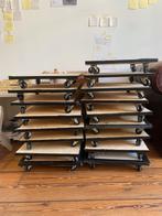 Verrijdbare houten hondjes, 17 stuks, Doe-het-zelf en Verbouw, Transportwagens, Ophalen, Zo goed als nieuw, Transportkar