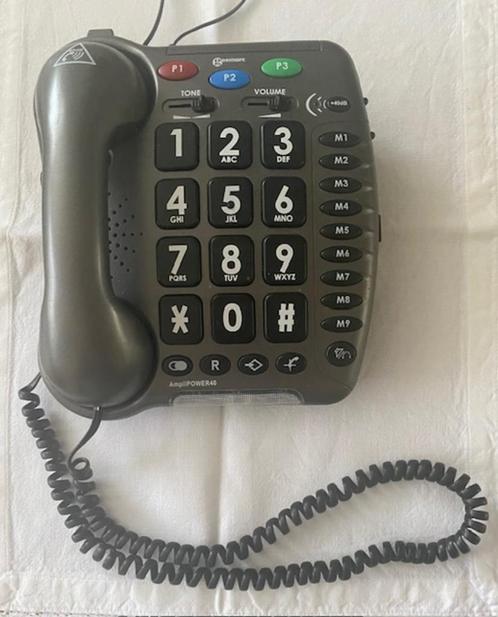 AmpliPower 40 senioren telefoon, Telecommunicatie, Vaste telefoons | Niet Draadloos, Zo goed als nieuw, Ophalen of Verzenden