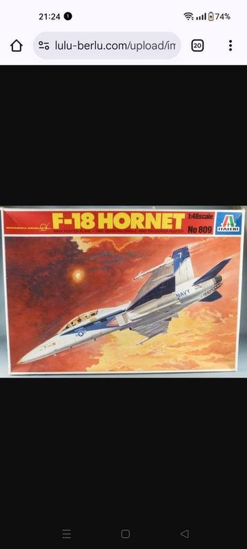 Gezocht : TF-18 Dual Hornet 1/72 italeri  beschikbaar voor biedingen