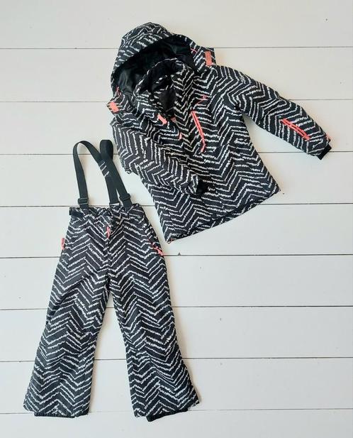 ski jas 140 skibroek 128 meiden zwart roze, Kinderen en Baby's, Kinderkleding | Maat 128, Zo goed als nieuw, Meisje, Jas, Ophalen of Verzenden