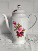 Vintage koffiekan met bloemendecor HK Bavaria, Antiek en Kunst, Antiek | Servies los, Ophalen of Verzenden