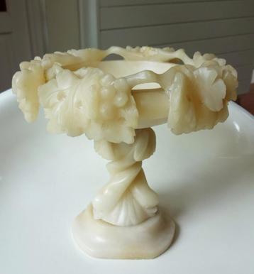 19e-Eeuws Italiaans gesneden alabaster tazza / schaaltje beschikbaar voor biedingen