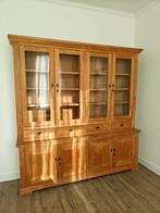 Prachtige Antieke Buffetkast Teak, Huis en Inrichting, Gebruikt, 200 cm of meer, Glas, 200 cm of meer