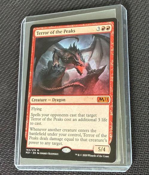 Terror of the peaks ~ M21 [MTG], Hobby en Vrije tijd, Verzamelkaartspellen | Magic the Gathering, Zo goed als nieuw, Losse kaart