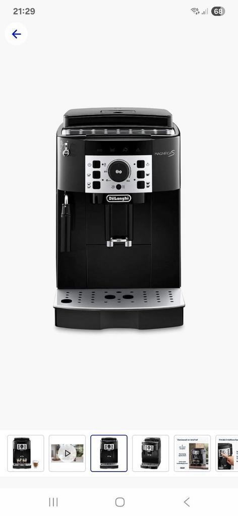 Delonhgi koffie automaat, Witgoed en Apparatuur, Koffiezetapparaten, Zo goed als nieuw, Gemalen koffie, Koffiebonen, Koffiemachine