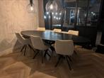 Eettafel zwart ovaal 280 cm met kruispoot, Ophalen, 100 tot 150 cm, 200 cm of meer, Zo goed als nieuw