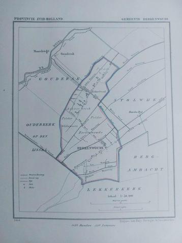 AG19 / Litho van J. Kuyper uit 1866 van Berkenwoude ZH beschikbaar voor biedingen