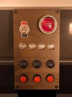 Buttonbox (Nieuw) retro look met LED, Computers en Software, Joysticks, Ophalen of Verzenden, Nieuw, SimCrafted