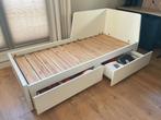 Ikea Flekke 80x200 wit uitschuifbed twee lades, Huis en Inrichting, Ophalen, Eenpersoons, Wit, 80 cm