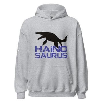 Mosasaurus Hainosaurus sport grijze unisex hoodie medium