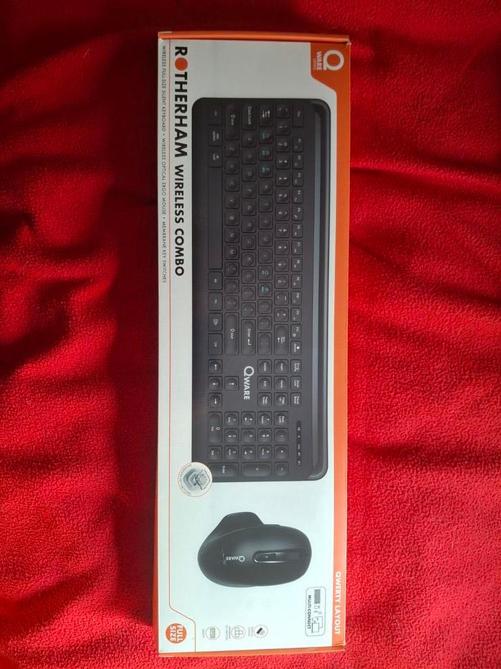 Draadloos Toetsenbord en Muis Set, Computers en Software, Toetsenborden, Nieuw, Qwerty, Draadloos, Toetsenbord en muis-set, Multimediatoetsen