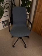 LANGFJALL bureaustoel met armleuning, Huis en Inrichting, Ophalen, Zo goed als nieuw, Grijs, Bureaustoel