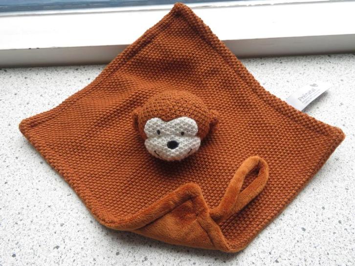 Knuffeldoek aap of aapje van Prenatal met gehaakte bovenkant, Kinderen en Baby's, Speelgoed | Knuffels en Pluche, Zo goed als nieuw