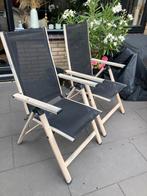 2 verstelbare tuin stoelen, Tuin en Terras, Ophalen, Gebruikt, Kunststof