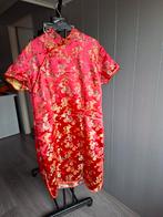 Chinese kimono jurk maat 44 met print, Maat 42/44 (L), Ophalen of Verzenden, Zo goed als nieuw, Knielengte