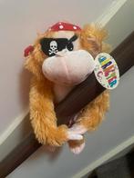 Pluche knuffelaap / piraat, Kinderen en Baby's, Speelgoed | Knuffels en Pluche, Ophalen of Verzenden