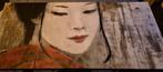 Canvas Schilderij Geisha 160x73cm - Nieuwstaat, Antiek en Kunst, Kunst | Schilderijen | Klassiek, Ophalen