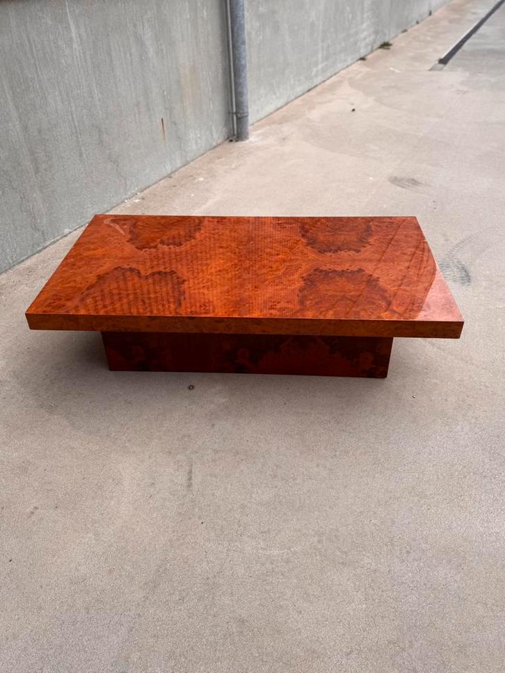 vintage Roche Bobois wortelhouten BURLWOOD salontafel, Huis en Inrichting, Tafels | Salontafels, Gebruikt, Minder dan 50 cm, 50 tot 100 cm