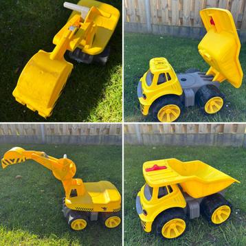 BIG - Power Worker Maxi Kiepwagen en graafmachine beschikbaar voor biedingen