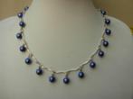 KETTING ZILVER MET CULTIVÉ PARELS., Sieraden, Tassen en Uiterlijk, Antieke sieraden, Verzenden, Zilver, Ketting