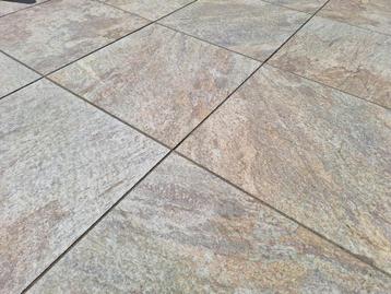 keramische terrastegels Beige Gold Kwartsiet 60x60x3 cm  beschikbaar voor biedingen