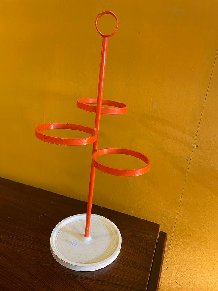 Vintage jaren 60/70 oranje paraplu bak, Huis en Inrichting, Woonaccessoires | Paraplubakken, Ophalen of Verzenden