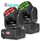 Moving head set, 2 LED mini moving heads in tas, LED effect, Muziek en Instrumenten, Licht en Laser, Kleur, Nieuw, Info@marbeco.nl