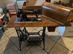 Antieke Singer Naaimachine met Houten deksel, Ophalen
