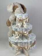 Luiertaart jongen meisje bbtb hond beige, Kinderen en Baby's, Ophalen of Verzenden, Nieuw, Kraamcadeau