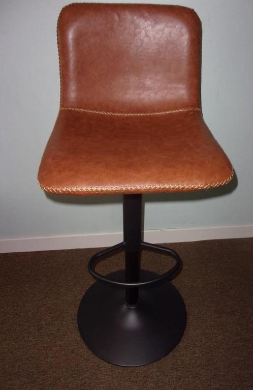 Bronx 71 barkruk bar kruk bruin leerlook 60-80  verstelbaar, Huis en Inrichting, Barkrukken, Nieuw, 60 tot 90 cm, Metaal, 1 kruk